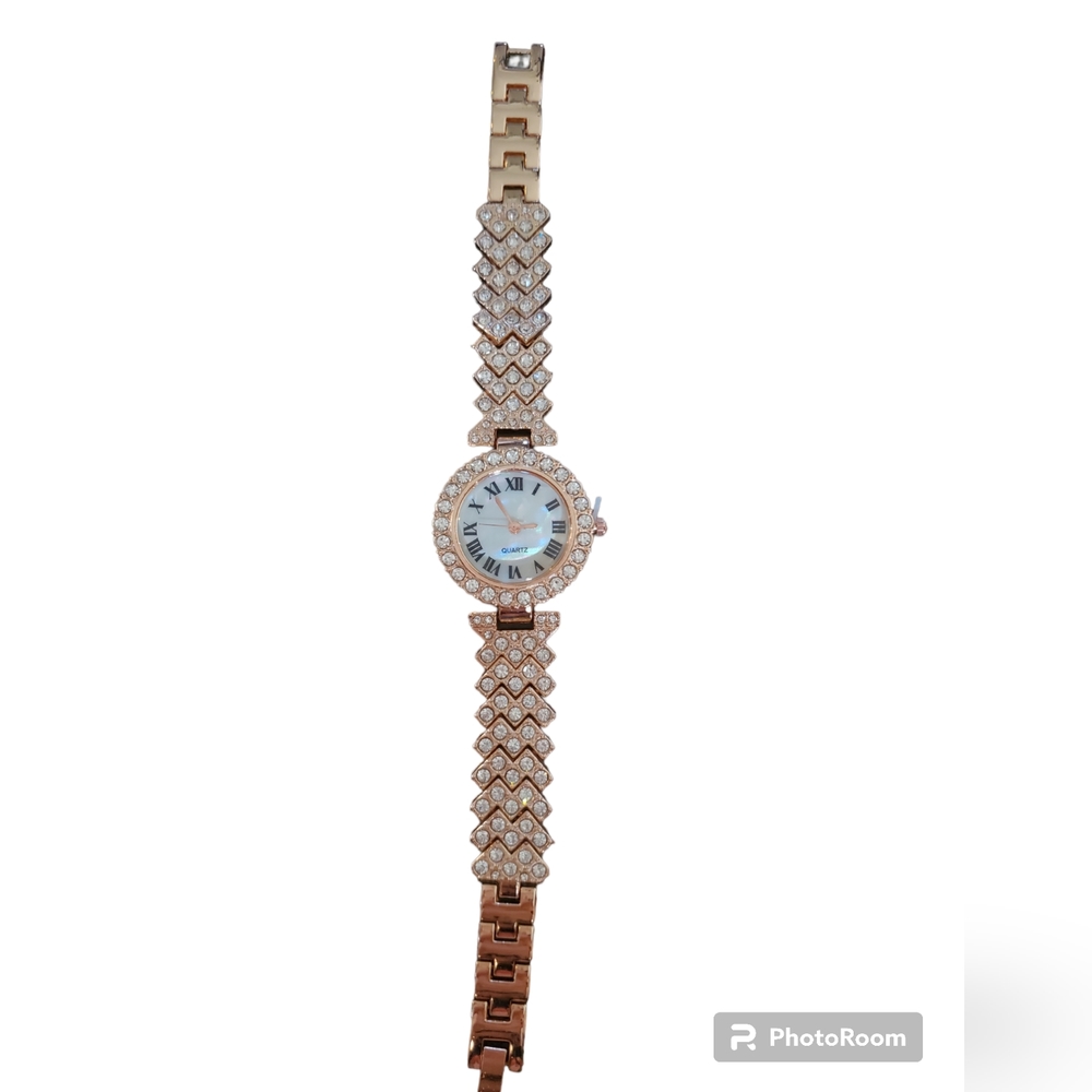 Gorgeous lux full crystal watch set - Picture 2 of 3